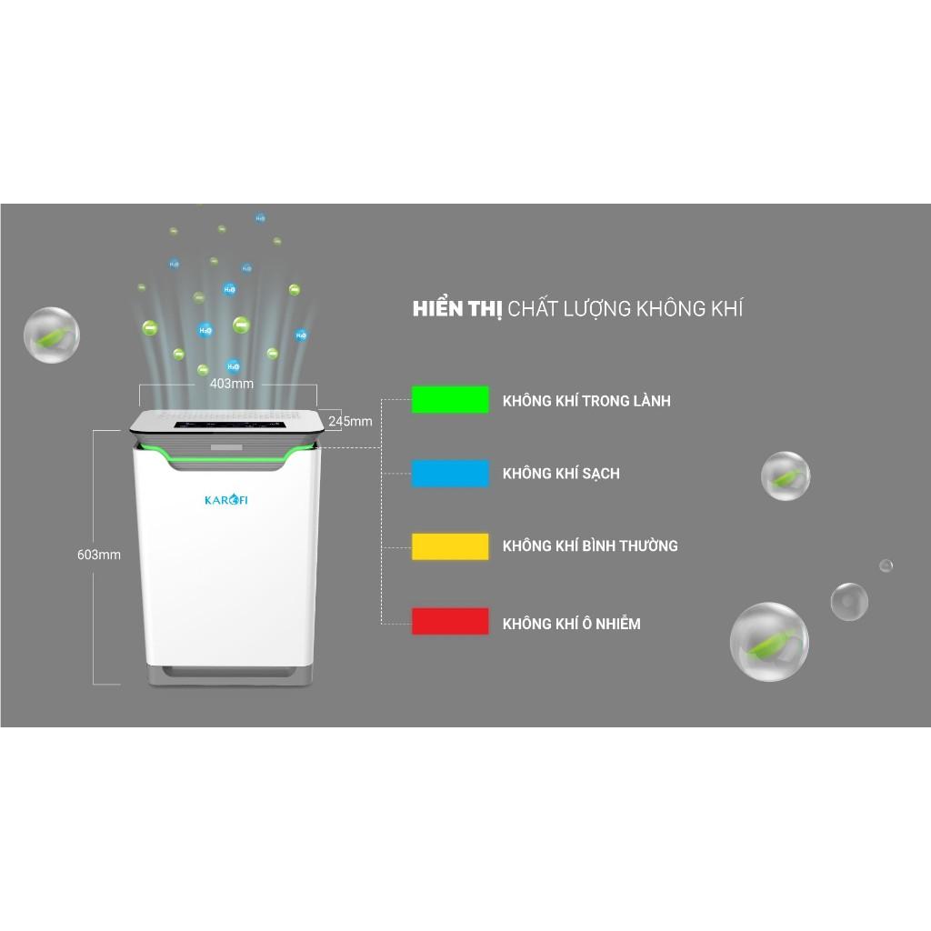 Máy lọc không khí Karofi KAP-317; Lọc 8 cấp; Sơ lọc; Nano bạc; HEPA; Cacbon hoạt tính; Tạo ẩm - Hàng Chính Hãng