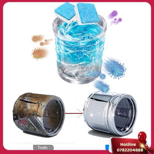 Viên Tẩy Lồng Máy Giặt Khử Sạch Cặn Bẩn, Vệ Sinh Máy Giặt Diệt Khuẩn Và Khử Mùi Lồng Máy - Đa Năng Phù Hợp Sử Dụng Cho Nhiều Loại Máy Giặt  - Miễn Phí Vận Chuyển