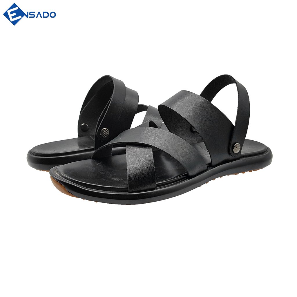 Giày Sandal Nam Da Bò Thật Cao Cấp Tối Giản Sang Trọng DE5216