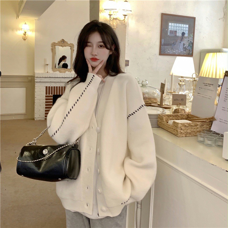 Áo len nữ caddigan trẻ trung phong cách Hàn Quốc Freesize dưới 62kg V26