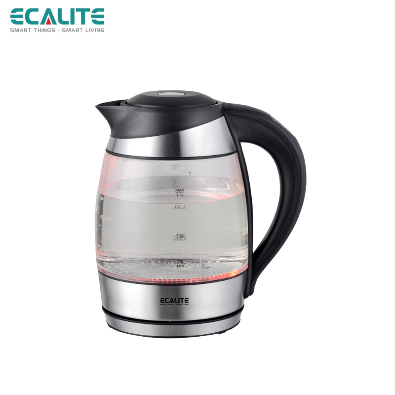 Bình Đun Siêu Tốc Ecalite EK-G1812 - Điều Chỉnh Nhiệt Độ 60°C Đến 100°C - Đèn LED Đổi Màu - Hàng Chính Hãng