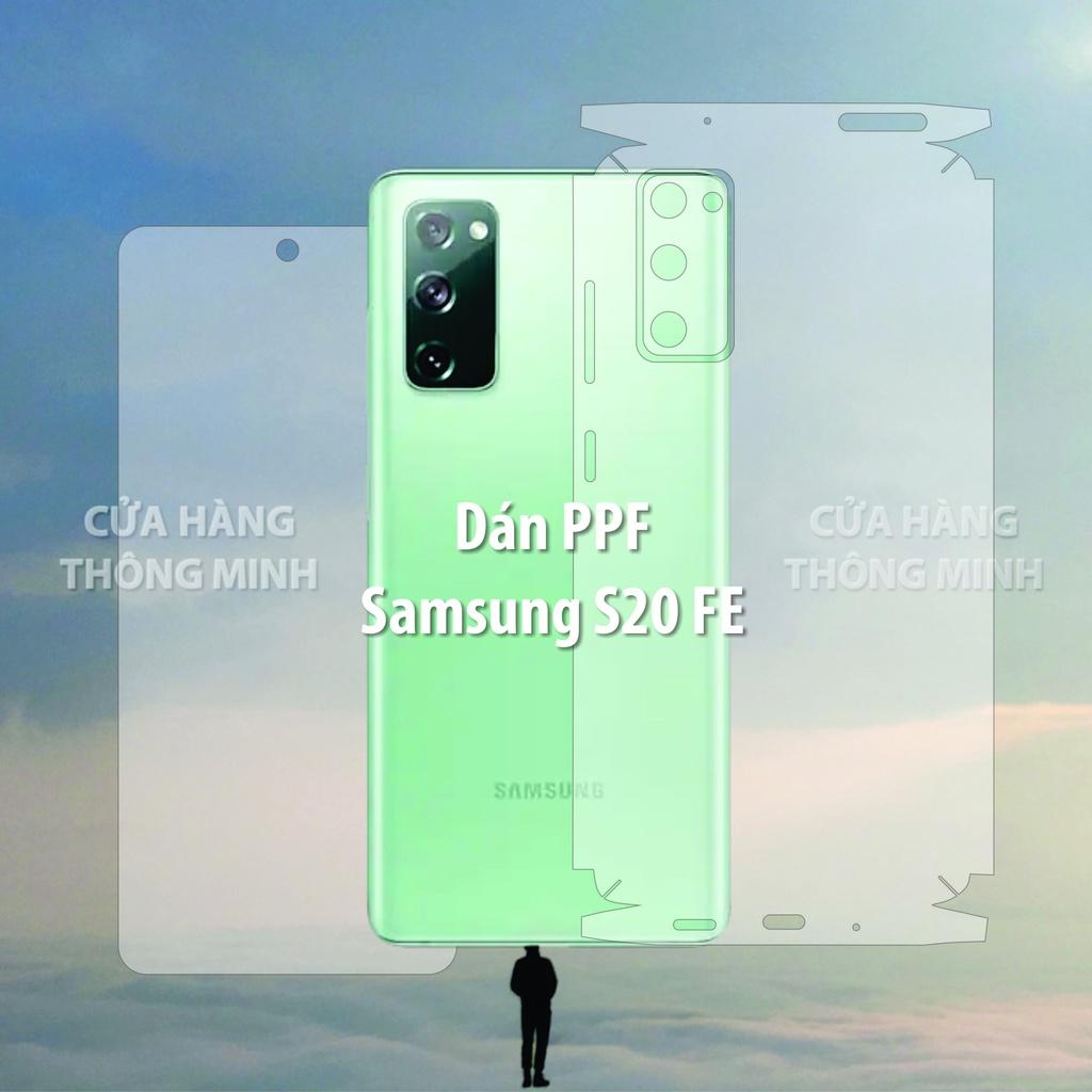 Tấm dán dành cho Samsung S20 FE dán PPF mặt trước, dán mặt sau, dán màn hình, dán mặt lưng Full viền chuẩn