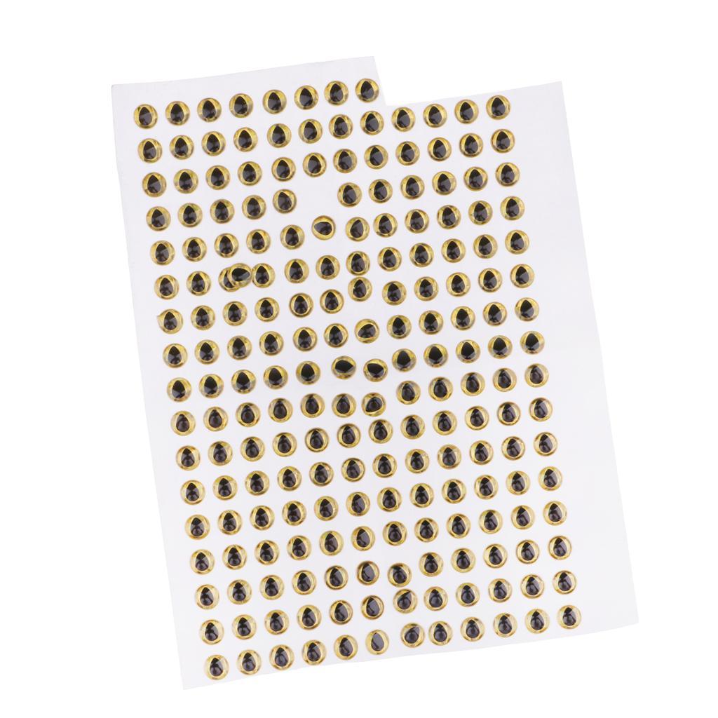 200pcs Fishing Lure Eyes 3D Holographic Eyes Fly Tying Jigs DIY Crafts 6mm