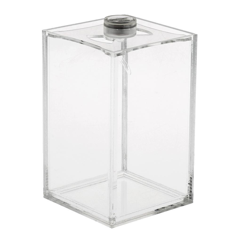 2pcs LED Lighting Aquarium Small Fish Tank Betta Tank Acrylic 10x10x16cm