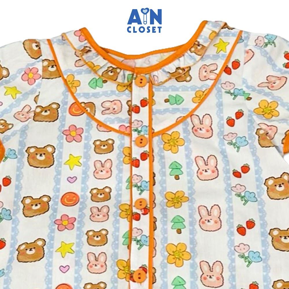 Bộ quần áo Ngắn bé họa tiết Thông Cam cotton - AICDBGGPSEPF - AIN Closet