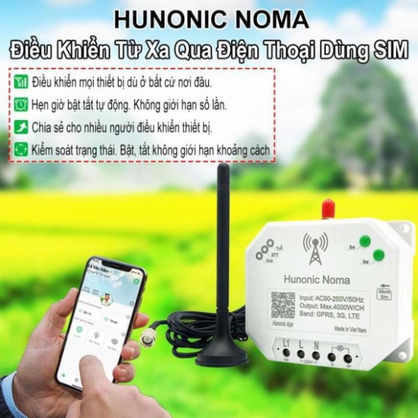 Công Tắc Noma - Điều khiển mọi thiết bị từ xa qua điện thoại dùng Sim│Điều khiển không cần Wifi -2022