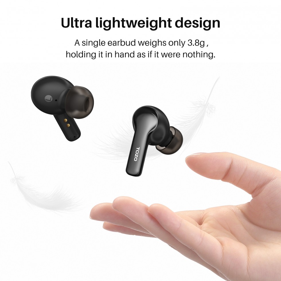 Tai nghe nhét tai không dây TOZO Agile Pod A2S , Tai nghe Bluetooth 5.3, Tai nghe True Wireless, TWS, chống nước IPX5 Hàng chính hãng