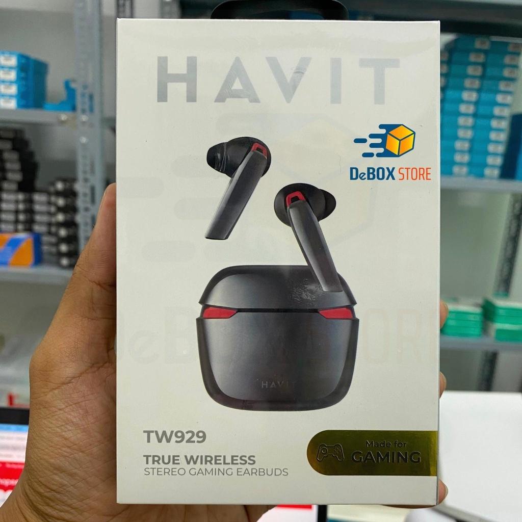 Tai Nghe Bluetooth TWS HAVIT TW929 BT 5.0, Độ Trễ Thấp 60ms, Kháng IPX5, Thời Gian Nghe Đến 21h - Hàng Chính Hãng