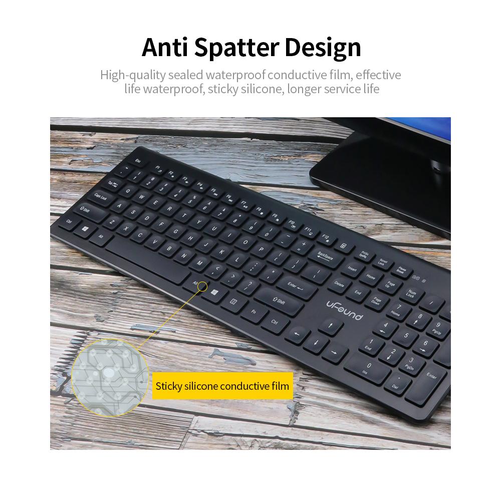 Chuột và Bàn phím R-753 Combo 106 phím Bàn phím sô cô la siêu mỏng + Chuột im lặng không dây 1200DPI Trắng