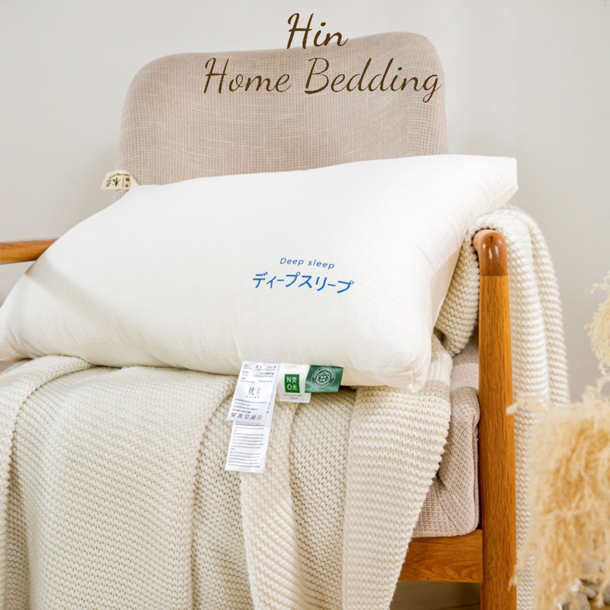Gối Ngủ Ruột Gối Lông Vũ Nhân Tạo Cao Cấp Gối Nhật Bản Gối Khách Sạn 50x70cm Hin Home Bedding