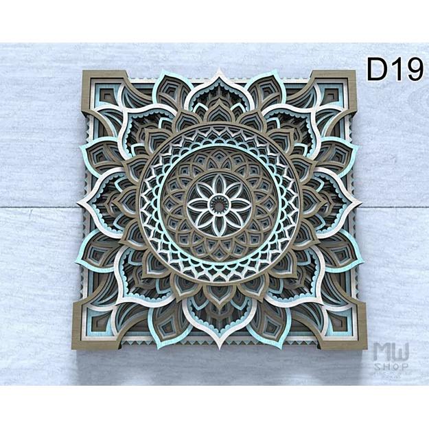 Tranh gỗ nhiều lớp Mandala Mẫu 19