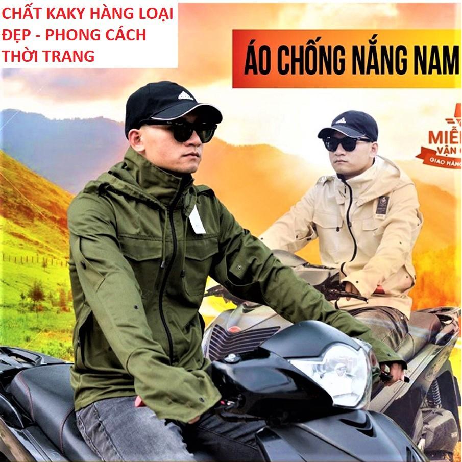 Áo chống nắng KAKI loại siêu đẹp mẫu mới hàng cao câp giá siêu re- Áo khoắc nam