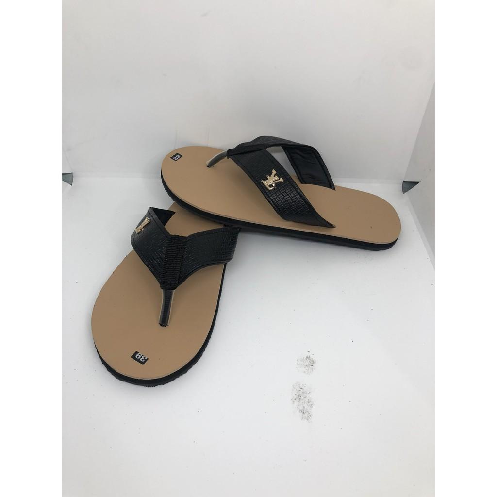 dép kẹp đen đế kem size từ 35 nữ đến 42 nam sandal đồng nai