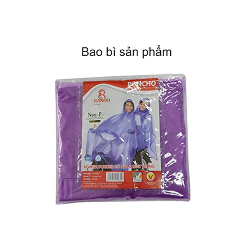 Hình ảnh Áo mưa Rando 2 nón trong màu thời trang cao cấp