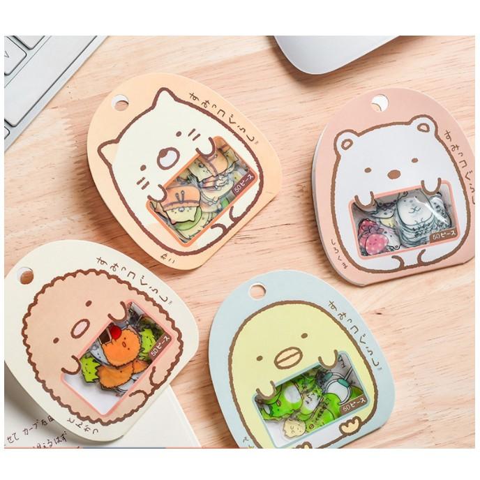 Set 50 Sticker Hình Dán Trang Trí Sổ Kế Hoạch Hình Gấu Dễ Thương