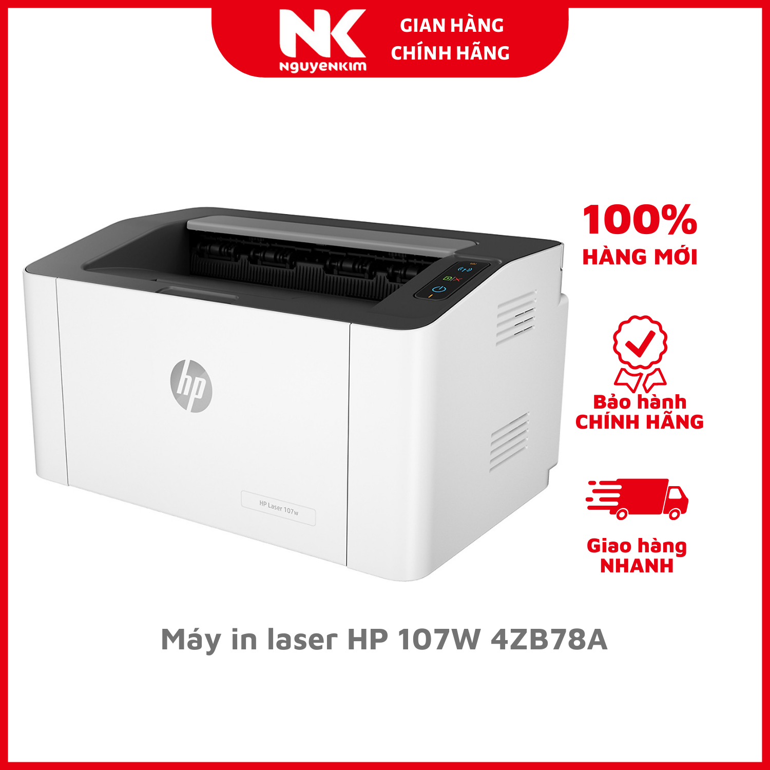 Máy in laser HP 107W 4ZB78A - Hàng chính hãng