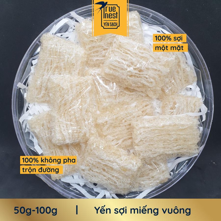 Tổ yến sào tinh chế True Nest - Miếng vuông 1 mặt sợi