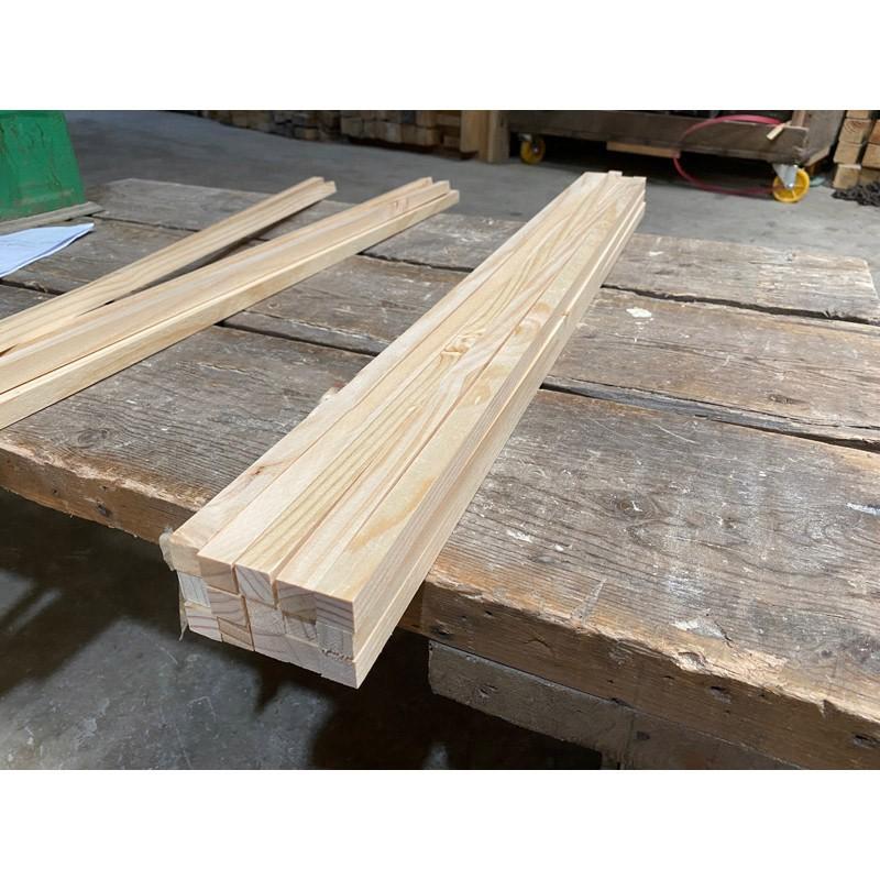 Thanh Gỗ Thông Vuông 2cm x 2cm x dài 80cm + Bào Láng 4 Mặt