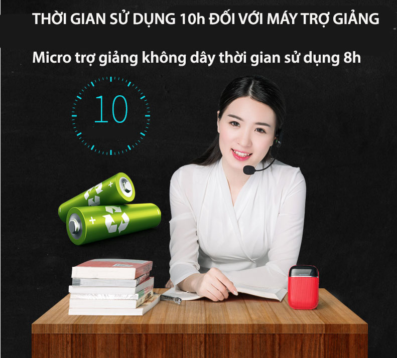 Máy trợ giảng không dây Aporo T2 UHF, bluetooth ( tặng túi hãng và cục sạc nguồn ) hàng nhập khẩu