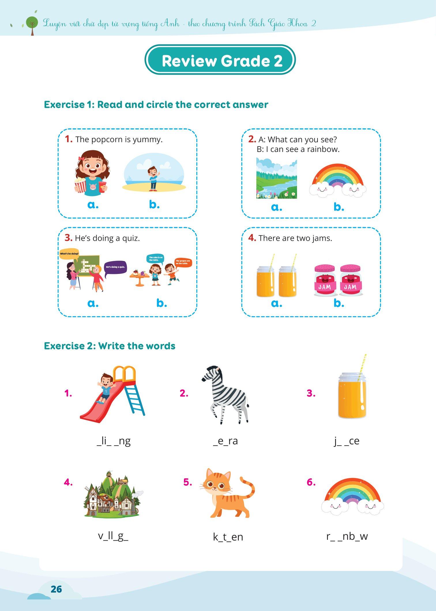 Luyện Viết Chữ Đẹp Từ Vựng Tiếng Anh - Theo Chương Trình Sách Giáo Khoa 2