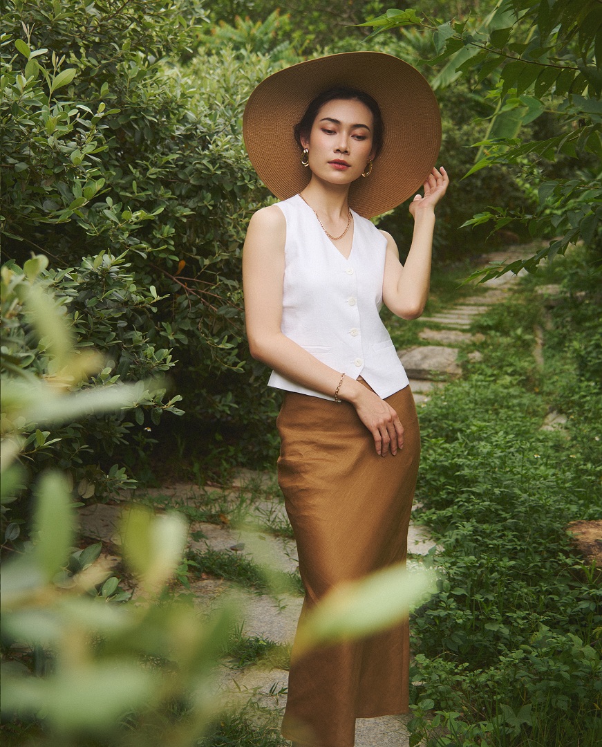 Váy Linen Suông Mộc SKI047 thời trang thiết kế Hity