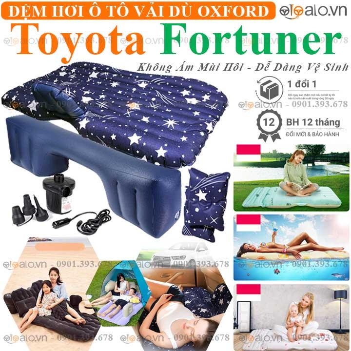 Đệm hơi xe ô tô Toyota Fortuner vải dù Oxford CAO CẤP họa tiết ngôi sao