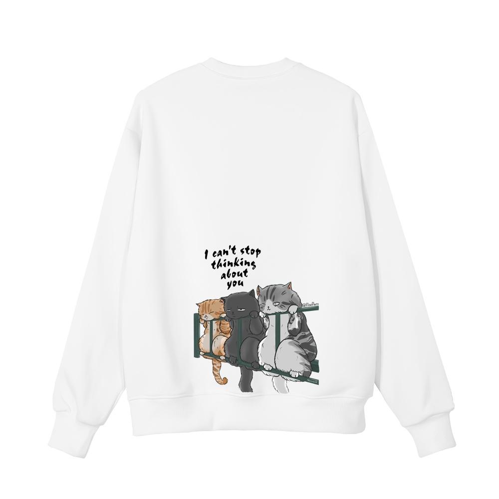 Áo dài tay trơn NỈ BÔNG Unisex MonsterX MÈO LAN CAN Sweater Ulzzang cặp đôi nam nữ form rộng oversize Hàn Quốc