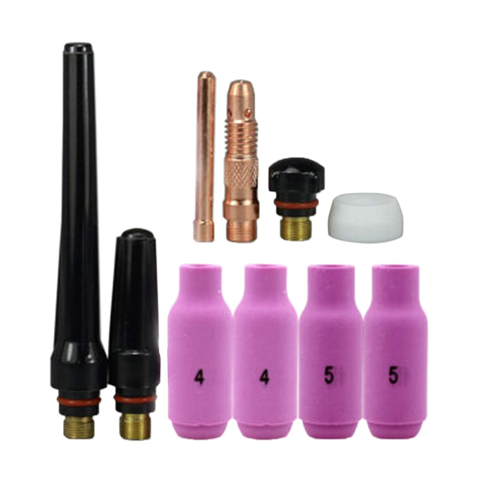 10Pcs TIG Welding Consumables Replacement Parts Accessory 1/16 inch TIG Collet Body Consumables for 17 18 26 Series TIG Welding Durable