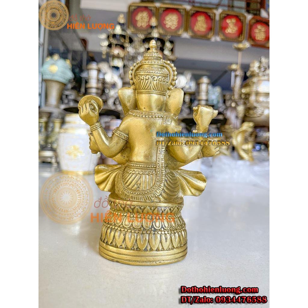 Tượng Thần Voi - Phật Voi Ganesha Bằng Đồng Nguyên Chất Cao 17cm - Tượng Phúc Thần