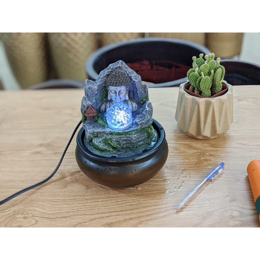 ĐÀI PHUN NƯỚC MINI ĐỂ BÀN – PHẬT TOẠ SƠN THUỶ