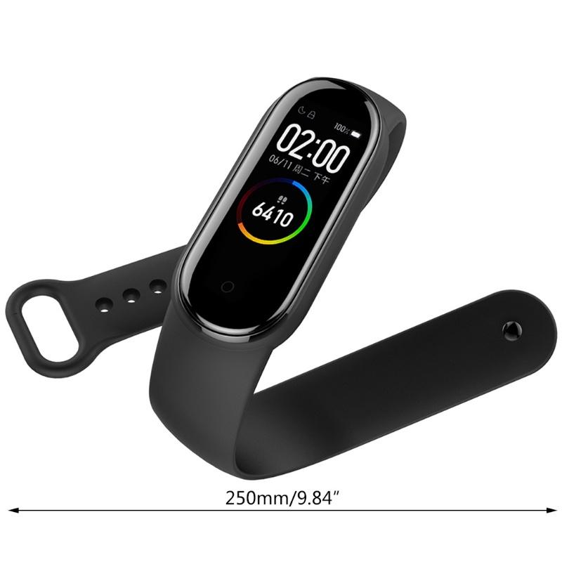 Dây Đeo Đồng Hồ Thể Thao Thông Minh Bằng Silicon Bền Chống Mồ Hôi Có Thể Điều Chỉnh Cho Mi Band 6 5