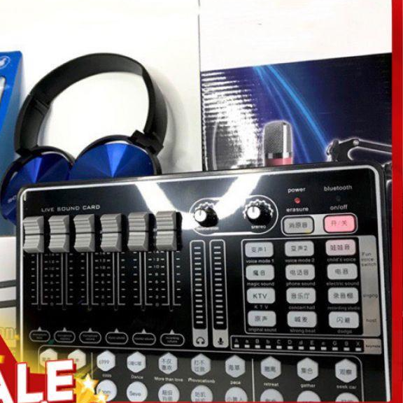 Soundcard H9 Bluetooth Autotune Thu Âm Hát Live Âm Thanh Sống Động