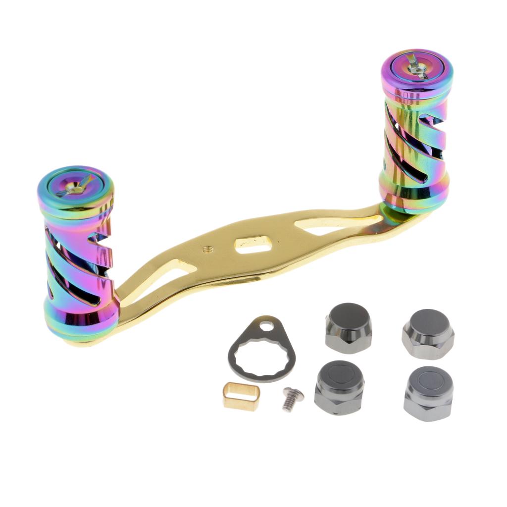 Replacement Carbon Fiber Fishing Reel Handle for Baitcasting Reels Gold