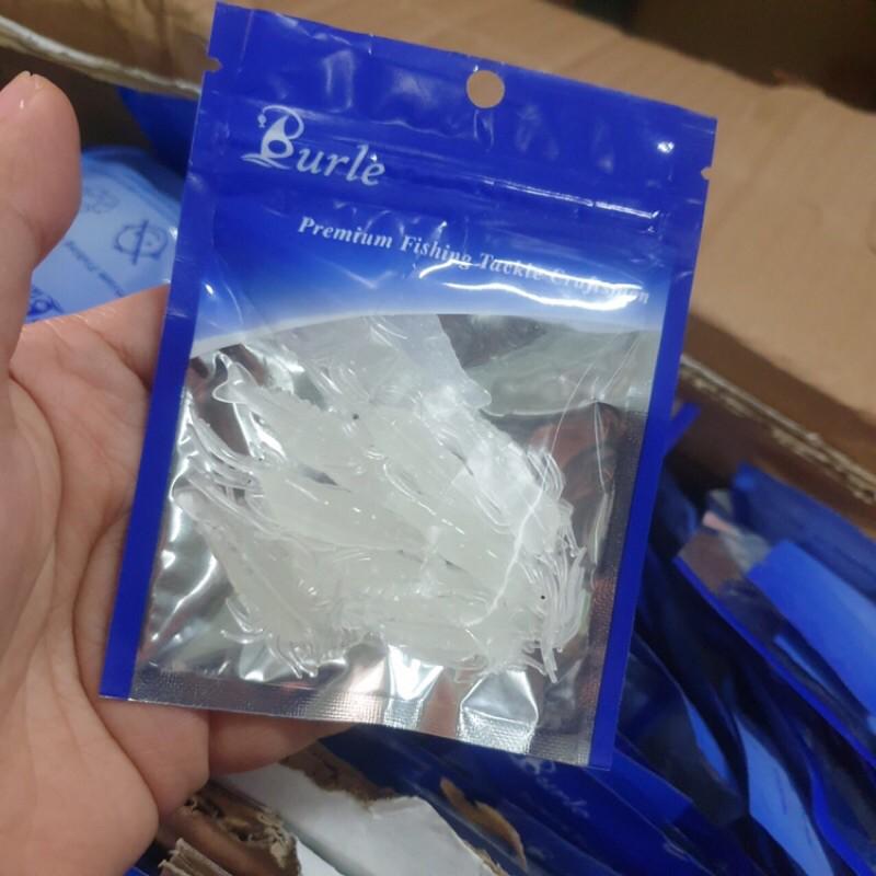 Bộ mồi câu giả hình tôm có loại lưỡi và k lưỡi siêu nhạy