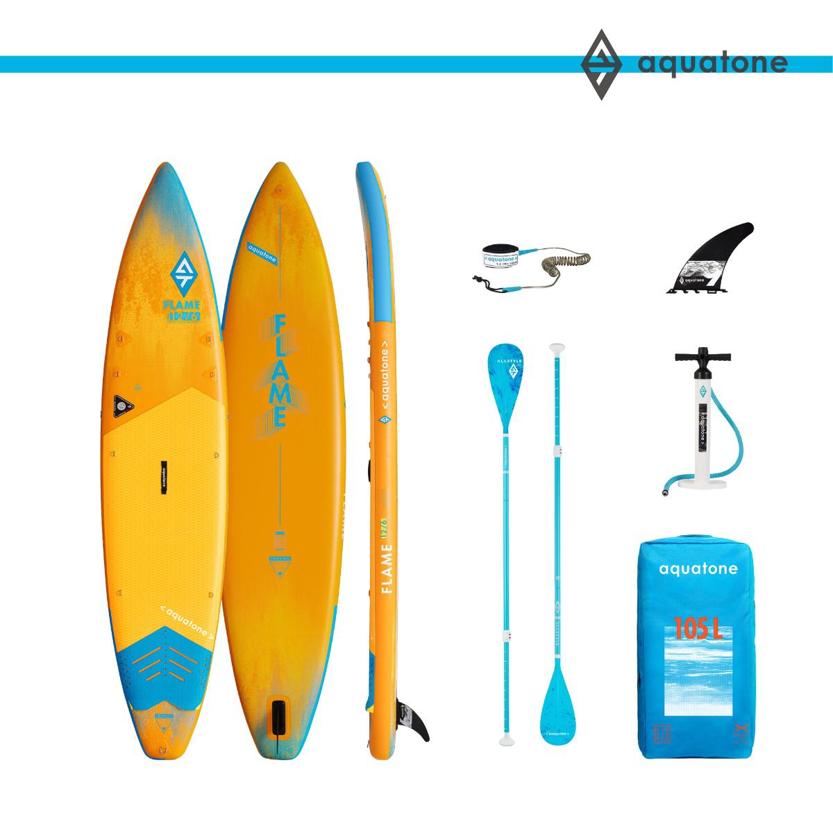 Ván SUP bơm hơi Aquatone Flame 12'6&quot; Touring TS-313D