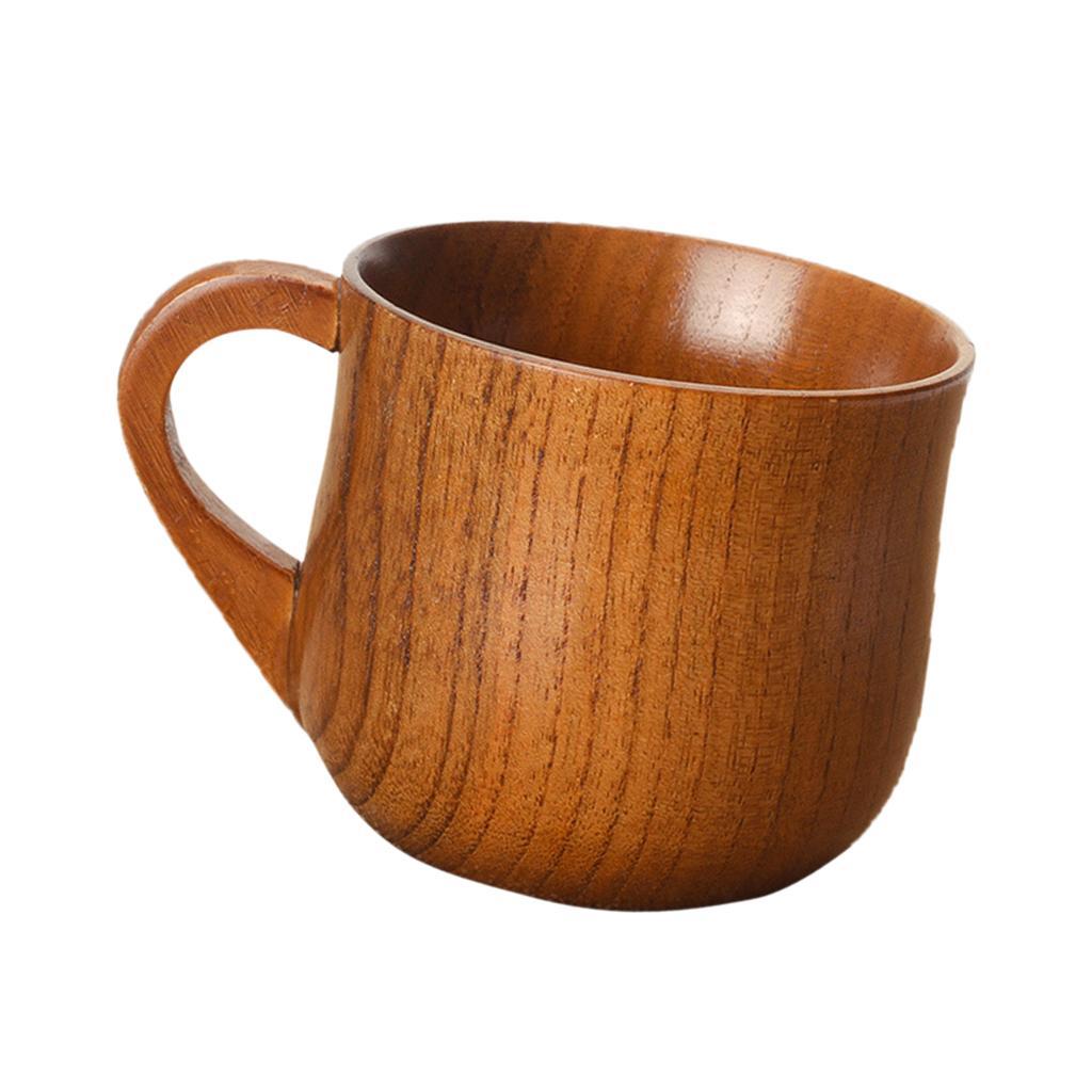 2X Jujube Wood Cup Handmade Coffee Tea Beer Juice Milk Mug Drink 7.5x6.8cm