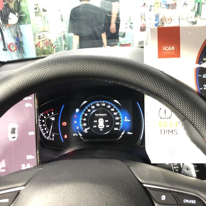 Cảm Biến Áp Suất Lốp Theo Xe Hyundai Santafe 2019-2020 ELLISAFE I31 Quản Lý Bằng Điện Thoại