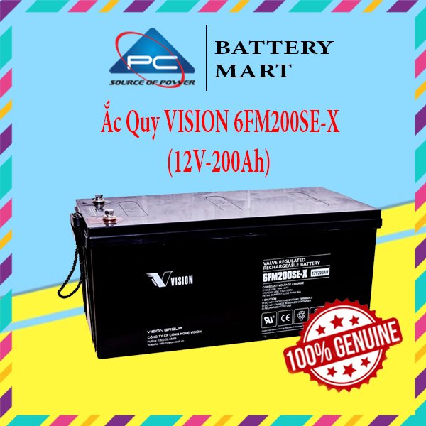 Ắc quy bộ lưu điện, ắc quy Vision 6FM200SE-X/6FM200D-X , ắc quy viễn thông