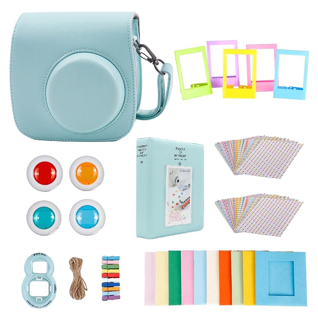 For Instax Mini 9 Camera PU Case Filter+Close Up