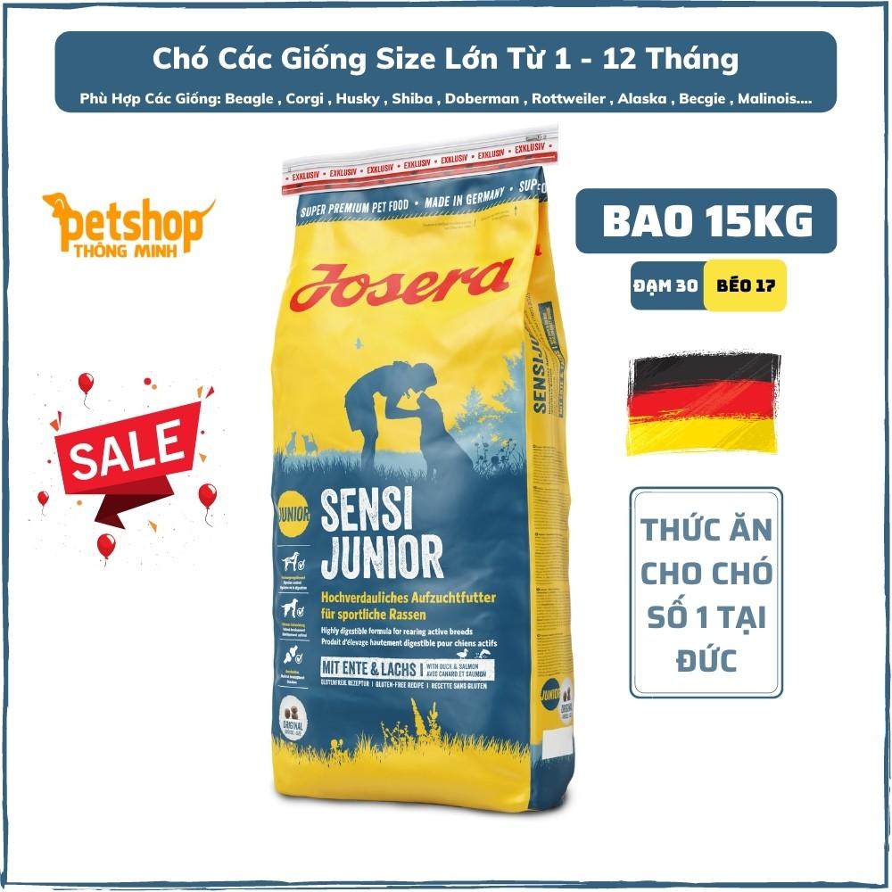 Thức Ăn Chó Cao Cấp Từ 1 - 12 Tháng Các Giống Chó Trung Bình Và Lớn Thích Vận Động - Josera Sensi Junior 15KG