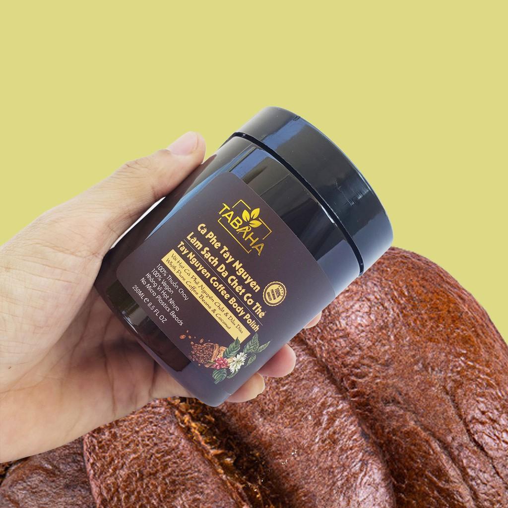 Combo Cà phê làm sạch da chết Tây Nguyên Tabaha 250ml + Nước xịt dưỡng tóc tinh dầu bưởi Tabaha 120ml