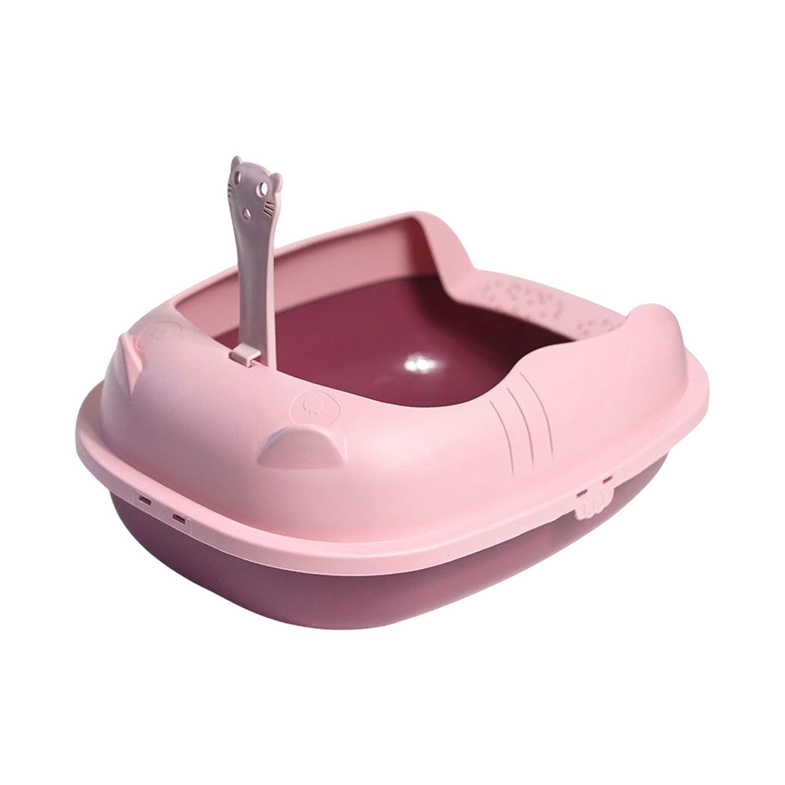 Cat Litter Box, Cat Litter Container Anti Splashing Open Top Pet Litter Tray for Small Animals