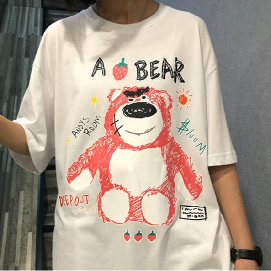 Áo Thun Tay Lỡ Form Rộng Unisex GẤU A BEAR