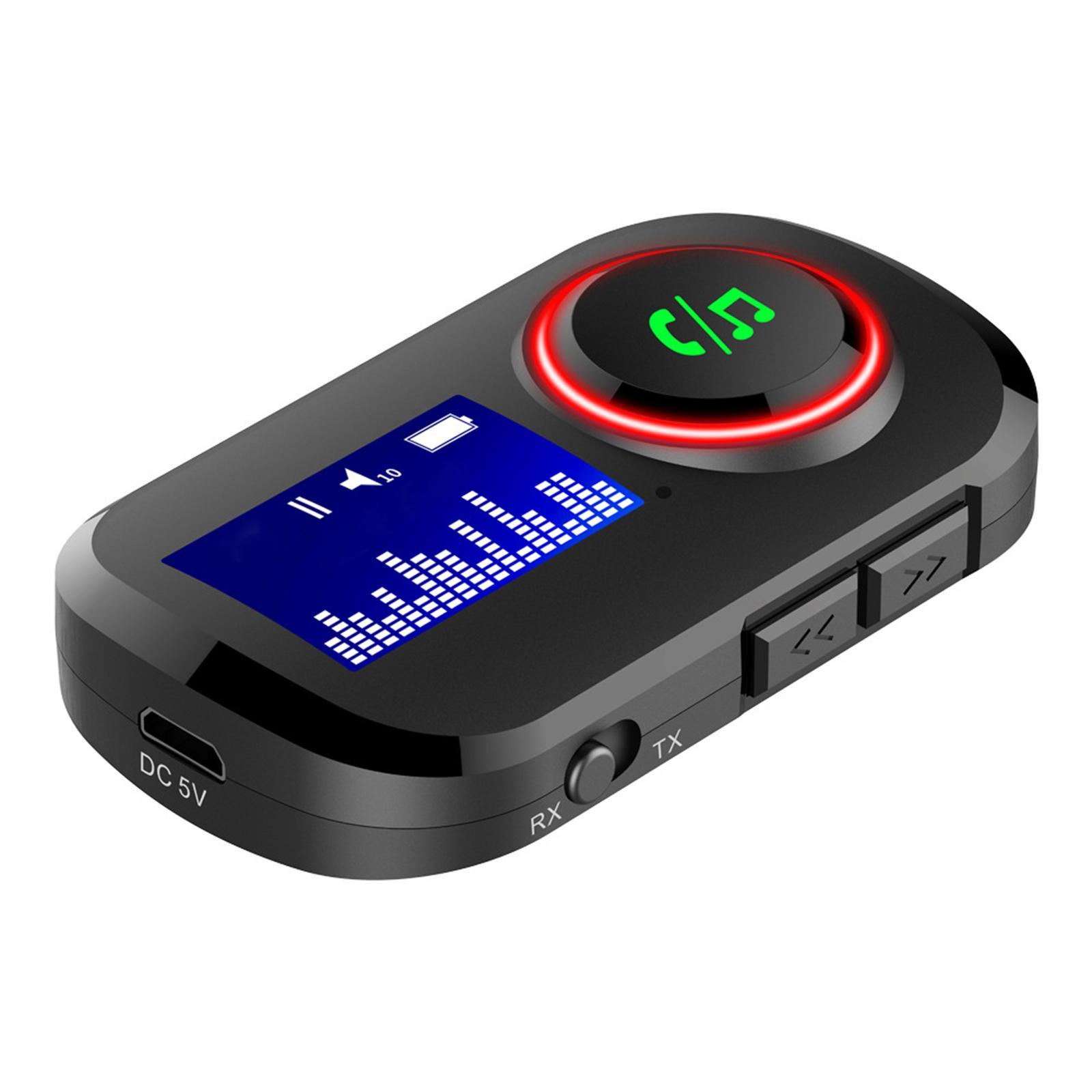 Bluetooth 5.0 and Receiver Audio Adapter w/ Display Screen
