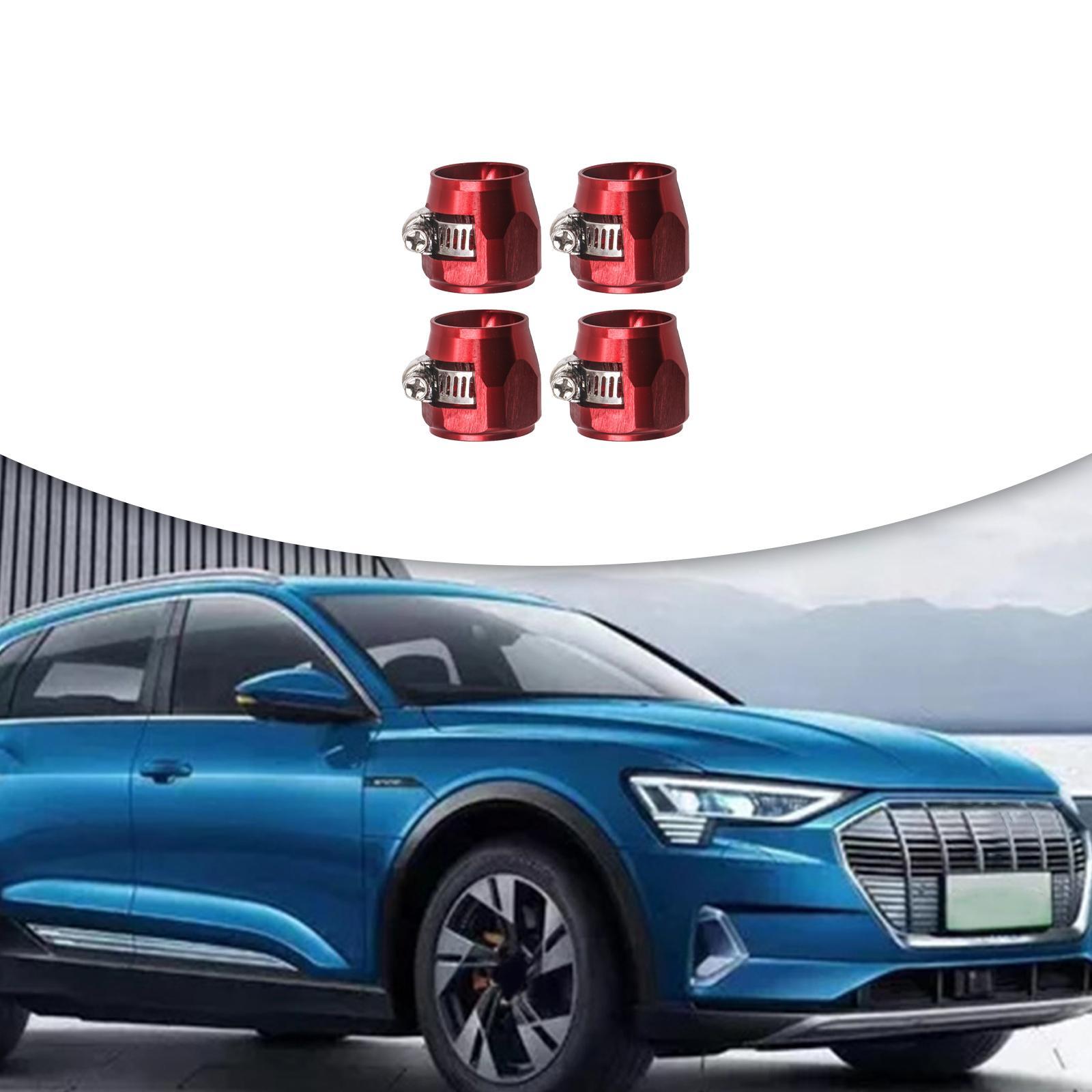 4x Hose Finisher Clamps, Fuel Line Hose End Cover Clamp Fitting, Professional Hose Connectors, Fuel Oil Air and Water Hose Tube Clip