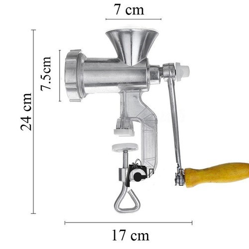 Máy xay thịt cầm tay cán gỗ ( tặng móc khóa gỗ)