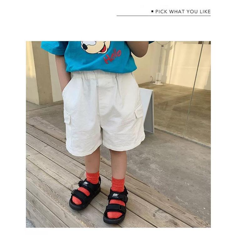 Quần Short Đùi Kaki Trơn Túi Hộp Cho Bé Trai & Bé Gái - SUMO KIDS