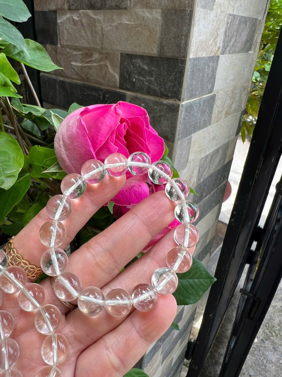 Vòng Chuỗi Nữ Đá Thạch Anh Trắng Tự Nhiên trong bóng đẹp size hạt 10mm Hợp Nữ mệnh Kim mệnh Thủy đeo đẹp xinh tay tốt cho sức khỏe công việc may mắn ạ