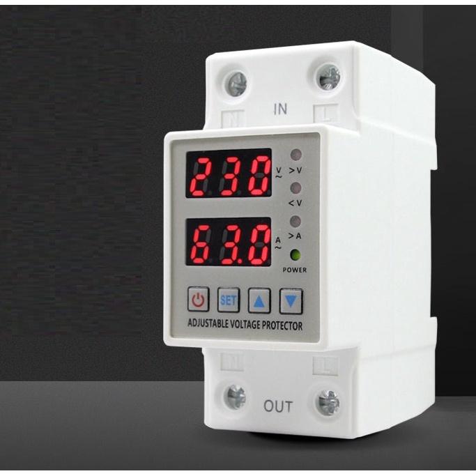 Bảo vệ mất pha - đứt trung tính - cao áp - thấp áp - 2P 63A, relay bảo vệ điện áp