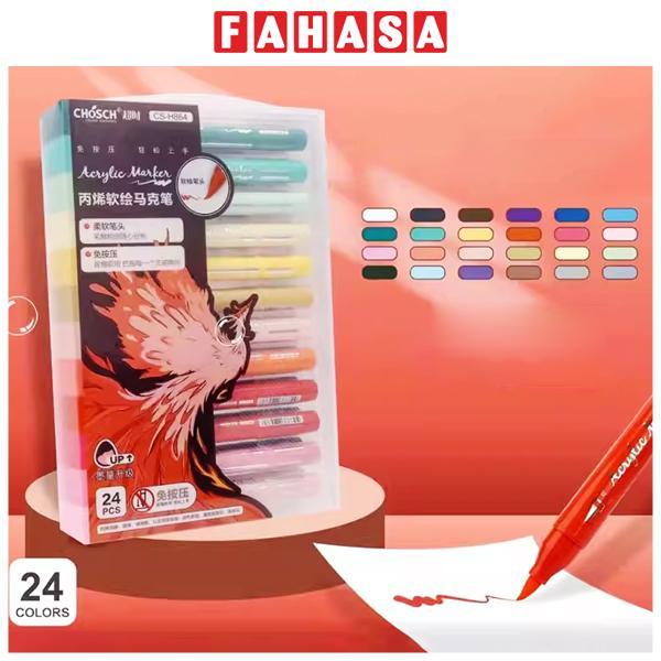 Hộp 24 Bút Lông Màu Acrylic - Chosch H864